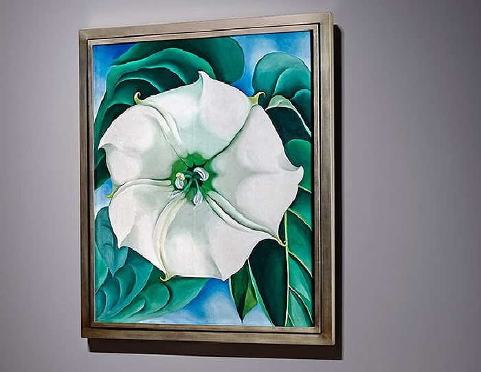 Джорджия О’Кифф. «Дурман» (1932 год), известен также как «Белый цветок №1». (Полотно ушло с молотка на торгах аукционного дома Sotheby's в Нью-Йорке в ноябре 2014 года за $44,4 млн. Оно поставило ценовой рекорд среди произведений искусства, созданных женщинами. Предыдущий рекорд принадлежал американке Джоан Митчелл. Ее абстрактную картину «Без названия» 1960 г. продали на Chrisite's за $11,9 млн в мае 2014 года.  «Дурман» выкупил американский музей — Музей американского искусства Crystal Bridges.