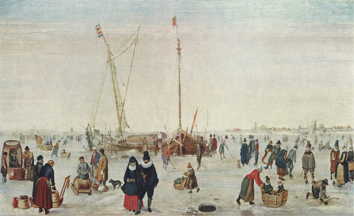 Ледовый пейзаж, 1611 год.