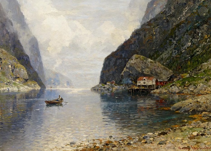 «Life in the Fjord». «Жизнь во фьорде». Автор: Georg Anton Rasmussen.