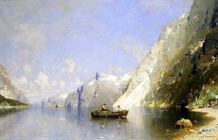 «Life in the Fjord».«Жизнь во фьорде». Автор: Georg Anton Rasmussen.