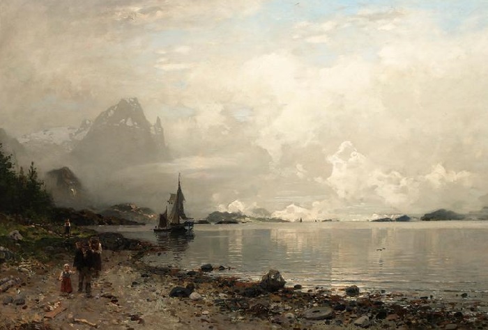 «View of a Fjords». «Вид на фьорды». Автор: Georg Anton Rasmussen.