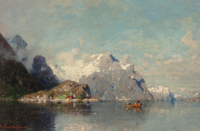 «View of a Fjords». «Вид на фьорды». Автор: Georg Anton Rasmussen.