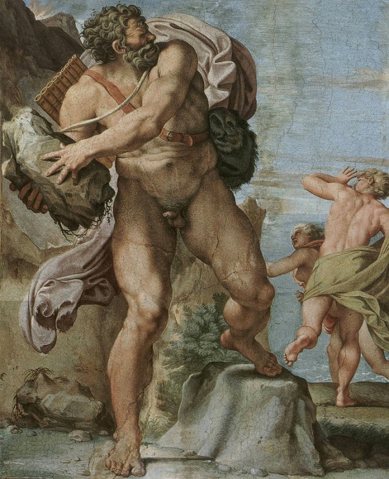 «Циклоп Полифем». Фреска Палаццо Фарнезе. Рим. Автор: Аннибале Карраччи.