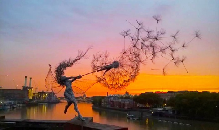 Проволочные скульптуры от Робина Уайта. | Фото: adme.ru. 