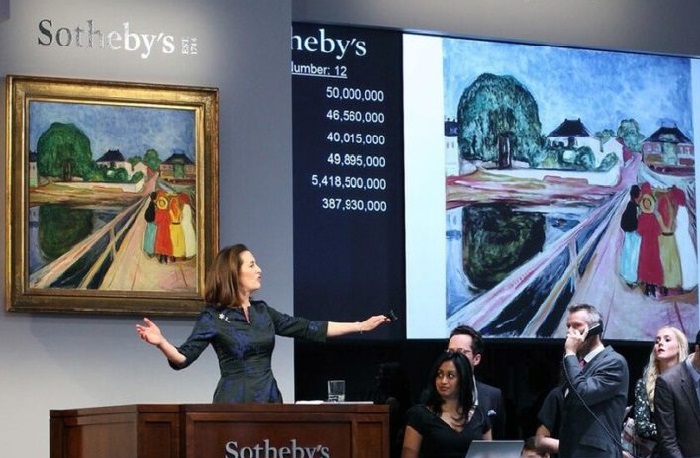Торги в аукционном доме Sotheby's.