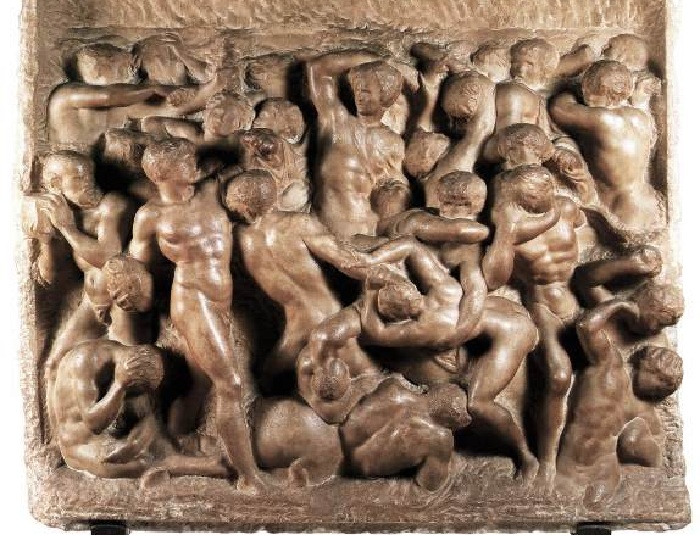 Битва Кентавров. (1492). Автор: Микеланджело Буонарроти.