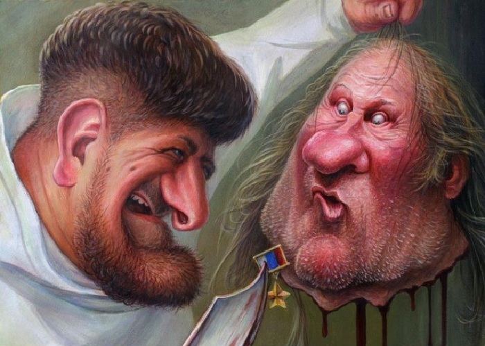 «Кадыров и голова Депардье». Карикатуры и шаржи от художника Дениса Лопатина
