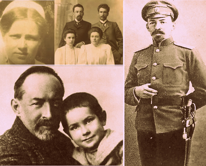  Архивные фото: Медсестра Евдокия Червякова. Дмитрий Ильич с Антониной Нещеретовой, с сыном Виктором. 