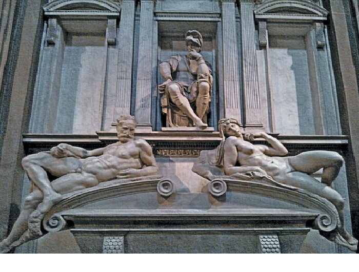 Гробница Лоренцо Медичи. Флоренция. Работа Микеланджело Буонарроти.