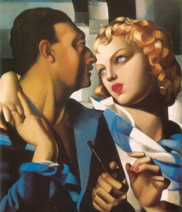  «Идиллия.Расставание». 1931 год Полотно продано осенью 2011 года на нью-йоркских торгах К за 4,786,500 долларов.  Автор: Тамара де Лемпицка.