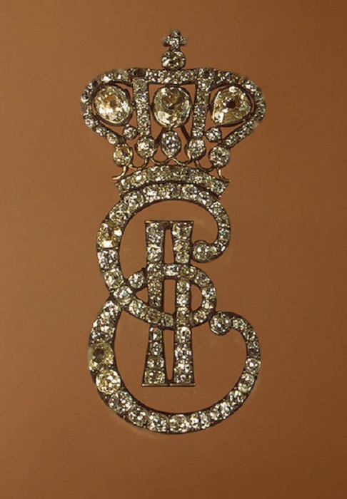 Монограмма Екатерины II. Серебро, золото, бриллианты