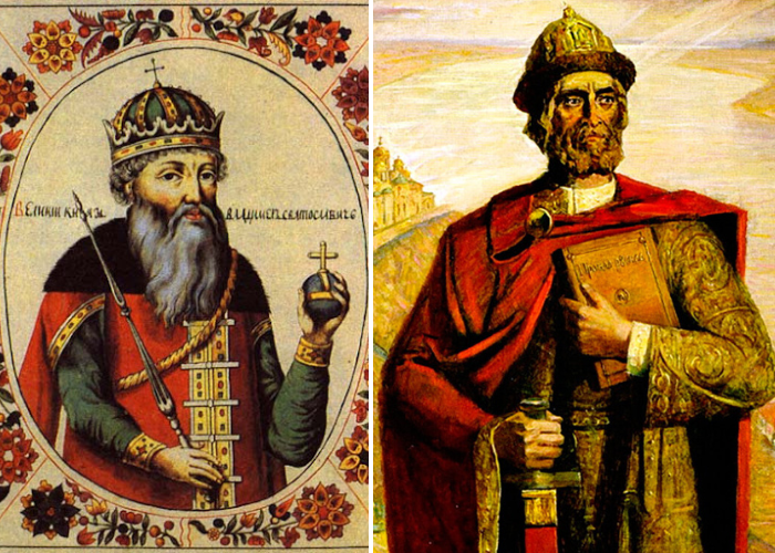 Отчество на Руси носить могла только знать, князья и цари, отчество указывало на его род. Например, князь Владимир Святославович.