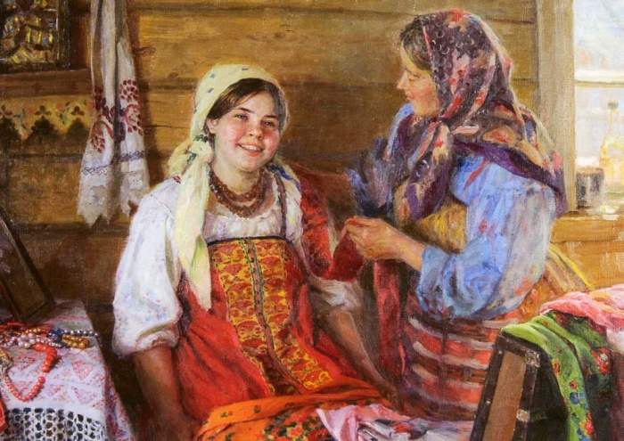 С 17 века сарафан носили только женщины. /Фото: perunica.ru