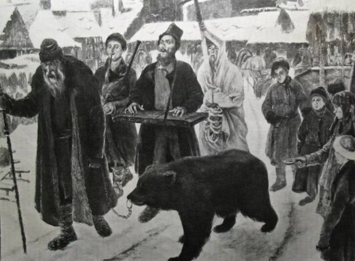 Как медведи были главными скоморохами на Руси