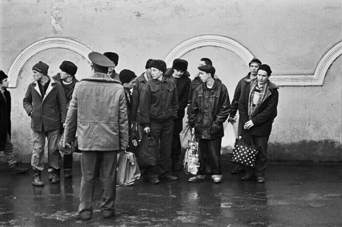 Советские призывники, 1986 год. /Фото: i.pinimg.com