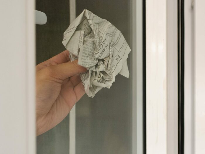 Окна протирали газетой, чтобы устранить разводы. /Фото: kitchendecorium.ru