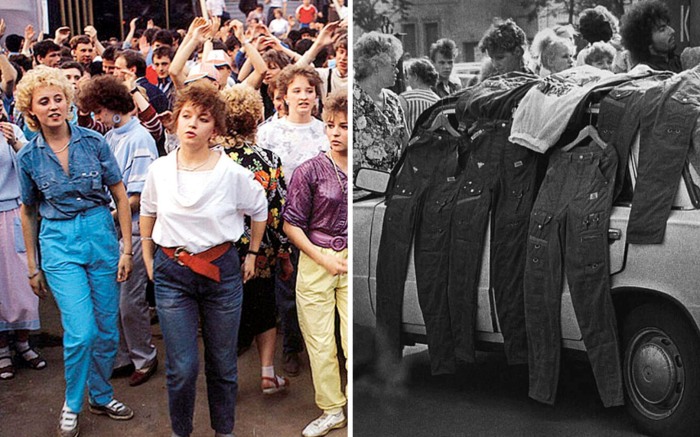Чаще всего джинсы покупали у фарцовщиков.