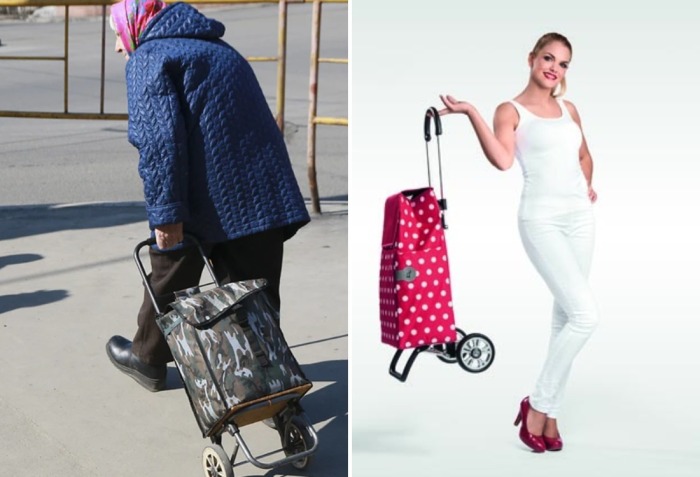 Сегодня сумки на колесиках используют люди всех возрастов.