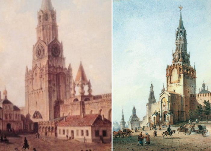 Первое упоминание курантов на Спасской башне, ранее Фроловской, появилось в 1585 году.