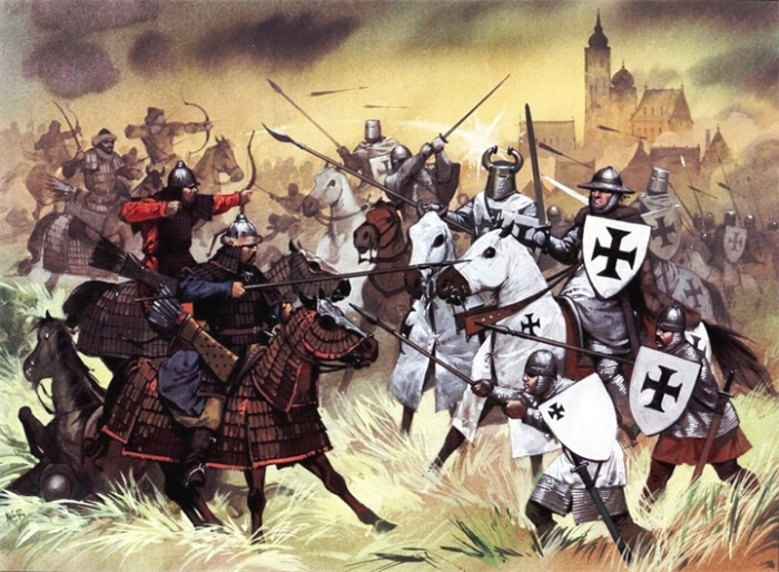 Татары сражаются против крестоносцев