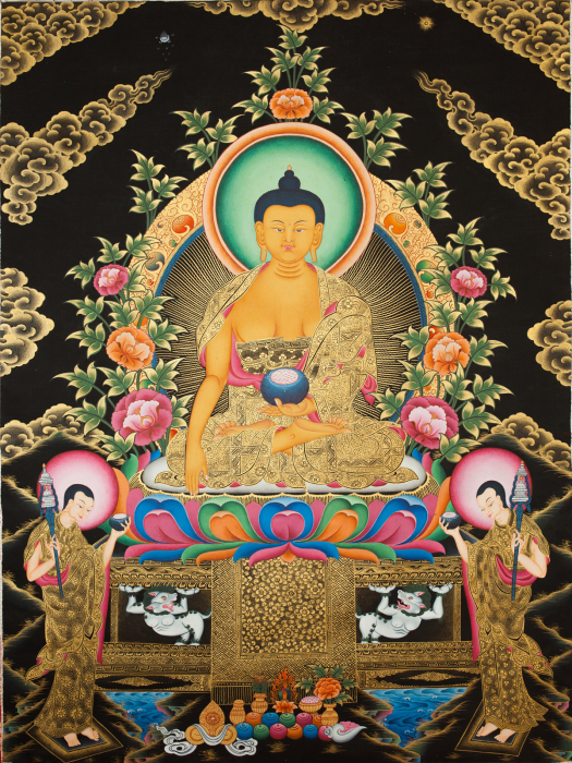 Будда Шакьямуни. Буддийская тханга./Фото: dharma.ru