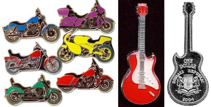 Coins in the form of guitars and motorcycles. / Photo: cdn.trinixy.ru