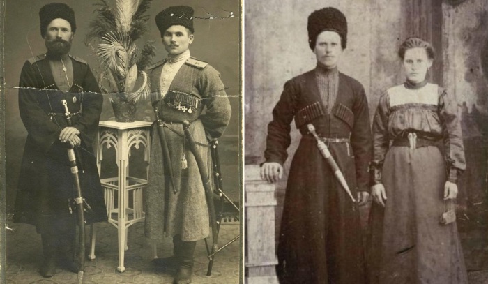 Кубанские казаки на фото 19 века. 