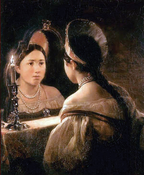 Художник Карл Брюллов, «Гадающая Светлана», 1836 год.