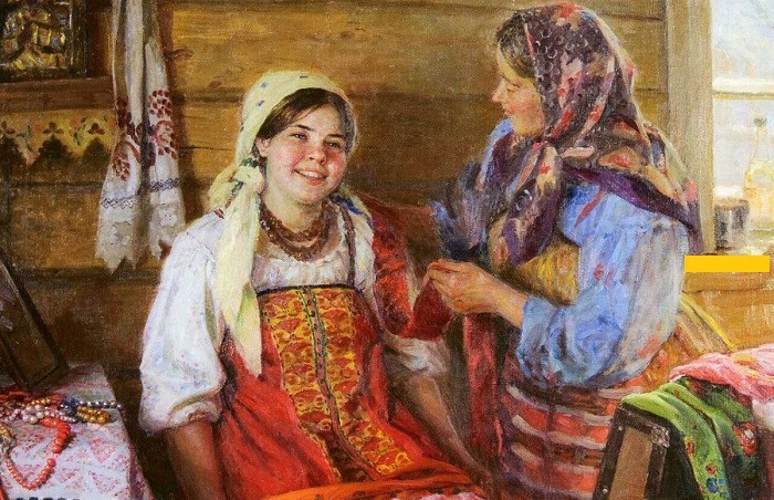 Дрожжи внутрь, масло наружу. Как русская крестьянка ухаживала за своей красотой. Картина Федота Сычкова