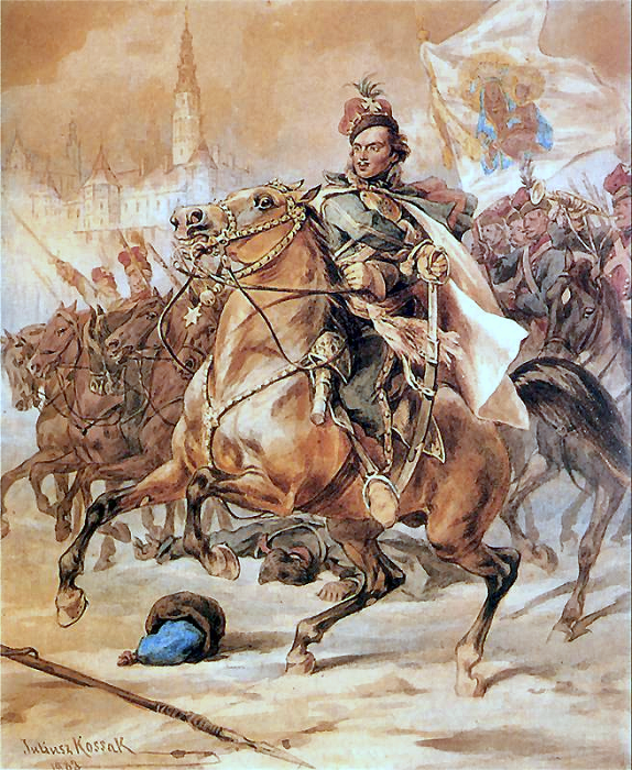 Пулавский во главе войска польских конфедератов. Картина Юлиуша Коссака.