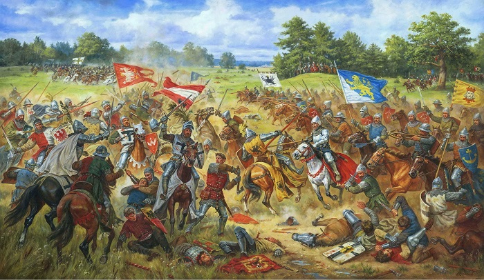 Изображение Грюнвальдской битвы.