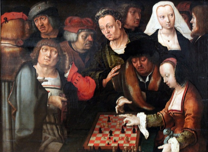 укас ван Лейден, «Игра в шахматы», начало XVI века.