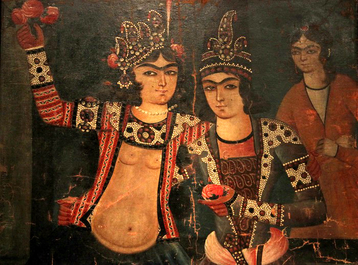 Обнажённой или почти обнажённой красавица на иранской картине изображалась только в одной определённой ситуации: с любовником.