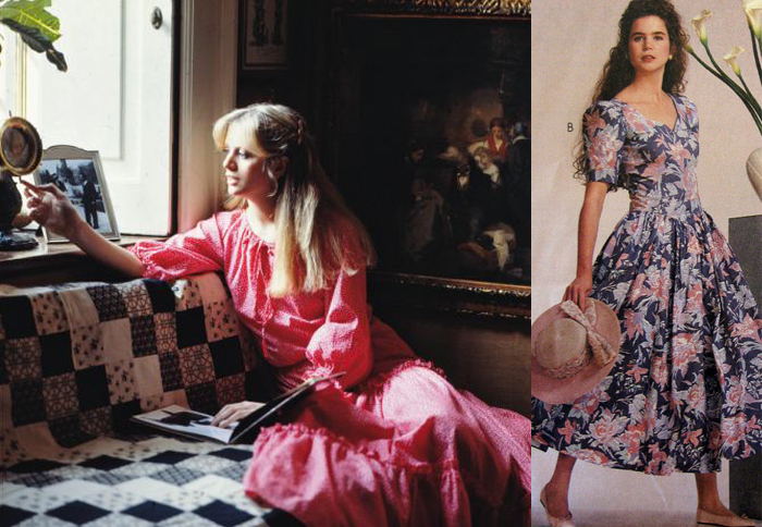 Платья от Лоры Эшли повлияли на создание стиля хиппи.