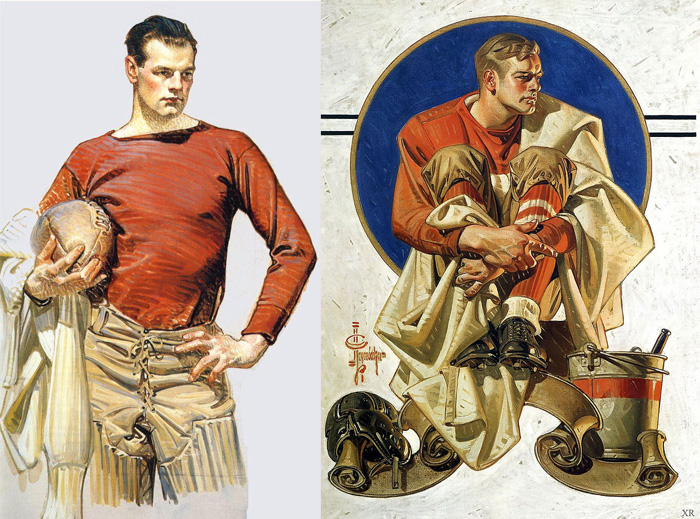 Лейендекер часто рисовал спортсменов. 