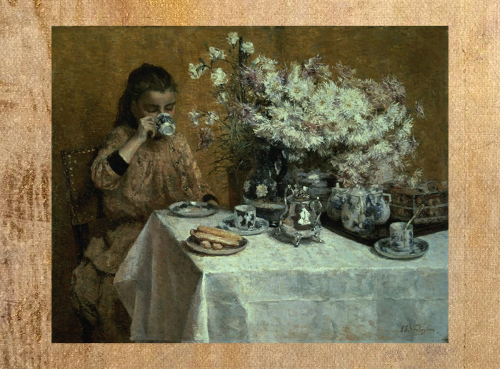 Чаепитие на картинах русских и зарубежных художников: В одиночестве, в  гостиной, в июньском саду