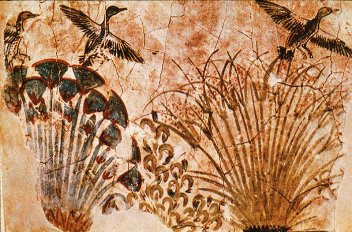 Натуралистичные изображения растений и птиц - свидетельство разрушения канона.