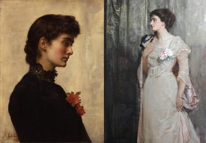 Слева - портрет Мэрион Колиер.