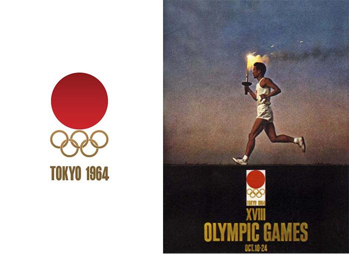 Логотип и плакат летних Олимпийских игр в Токио.