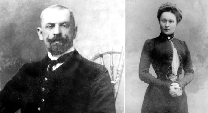 Фёдор Фёдорович Достоевский и его жена Екатерина.