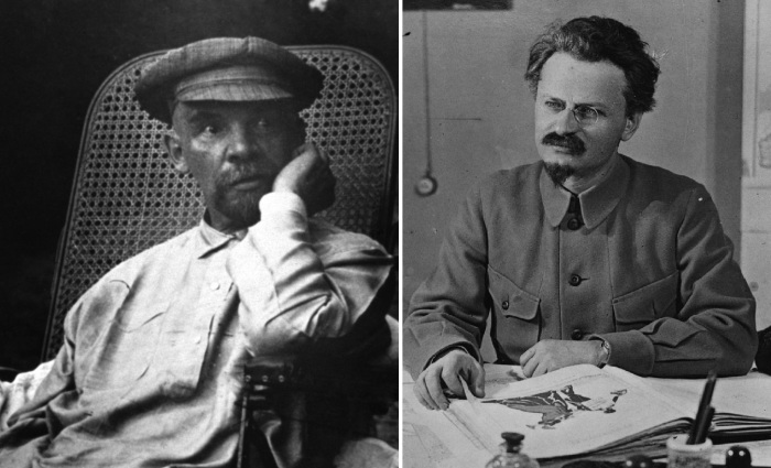 Инициаторы выдворения из страны интеллигенции: Ленин (в поздние годы) и Троцкий.