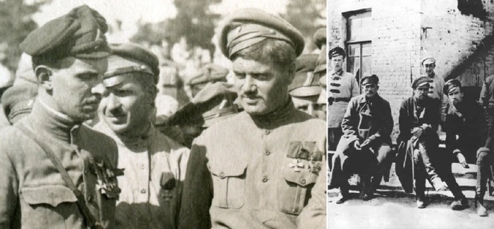 Пепеляев в первые годы революции (слева) и после ареста (справа).