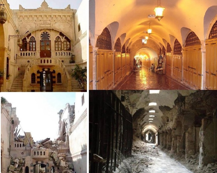 Алеппо до и после войны.
