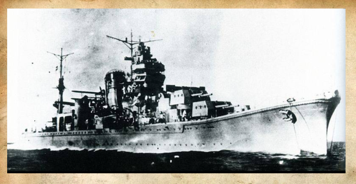 «Агано», ещё один лёгкий крейсер, который тоже ушел на дно.