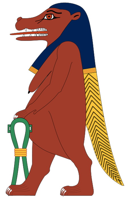 Так египтяне представляли богиню Таурт./Фото: wikipedia.org