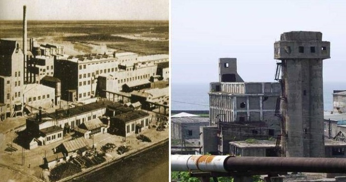 Японский завод во времена расцвета Сирутору и после распада СССР.