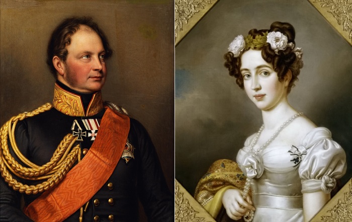 Фридрих Вильгельм IV и его жена Елизавета Людовика.