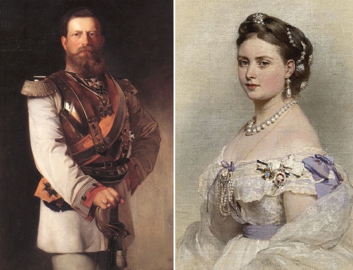 Фридрих III и его пассия-англичанка, принцесса Виктория в молодости.