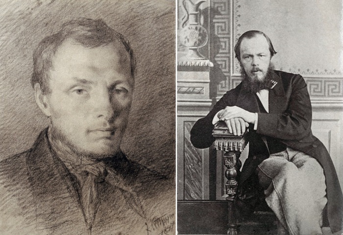 Достоевский в 26 лет (рис. Трутовского) и в более старшем возрасте. 