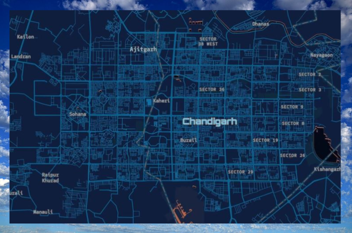 Чандигарх: планировка квадратами.